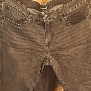 Express Women's Dark Gray Skinny Jeans